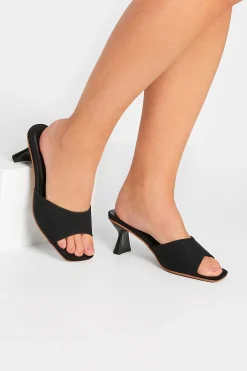 M&Co Limited Collection Limited Collection Black Kitten Heel Mule In Wide E Fit & Extra Wide Eee Fit>Women Mules & Sliders