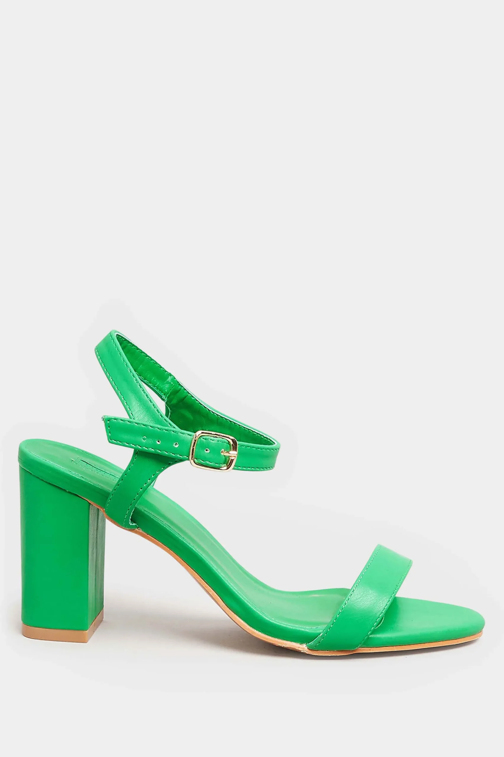 M&Co Limited Collection Limited Collection Green Block Heel Sandal In Wide E Fit & Extra Wide Fit>Women Heels