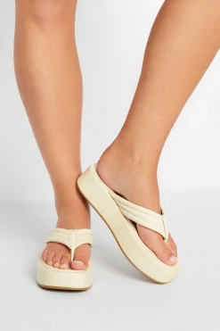 M&Co Limited Collection Limited Collection White Flatform Flip Flops In Wide E Fit>Women Flat Shoes