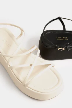 M&Co Limited Collection Limited Collection Black Strappy Flatform Sandals In Extra Wide Eee Fit><noscript><img width=