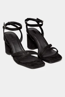 M&Co Limited Collection Limited Collection Black Asymmetrical Block Heel Sandal In Wide E Fit & Extra Fit Eee Fit>Women Heels