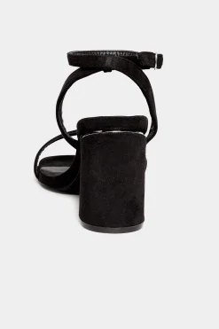 M&Co Limited Collection Limited Collection Black Asymmetrical Block Heel Sandal In Wide E Fit & Extra Fit Eee Fit><noscript><img width=