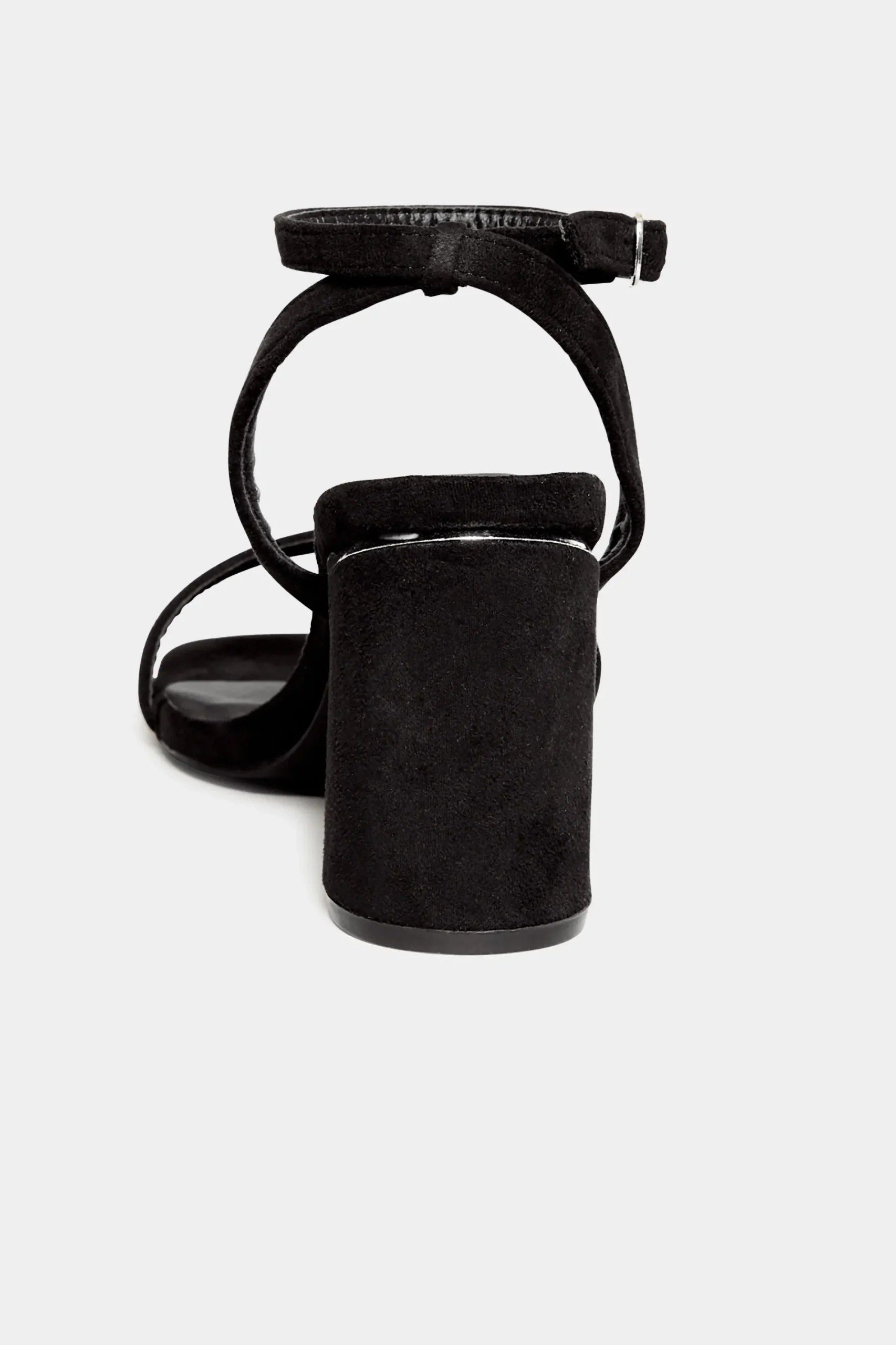 M&Co Limited Collection Limited Collection Black Asymmetrical Block Heel Sandal In Wide E Fit & Extra Fit Eee Fit>Women Heels