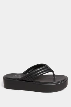 M&Co Limited Collection Limited Collection Black Flatform Flip Flops In Wide E Fit><noscript><img width=