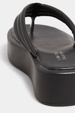 M&Co Limited Collection Limited Collection Black Flatform Flip Flops In Wide E Fit><noscript><img width=