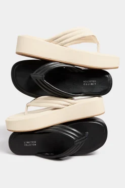 M&Co Limited Collection Limited Collection Black Flatform Flip Flops In Wide E Fit><noscript><img width=