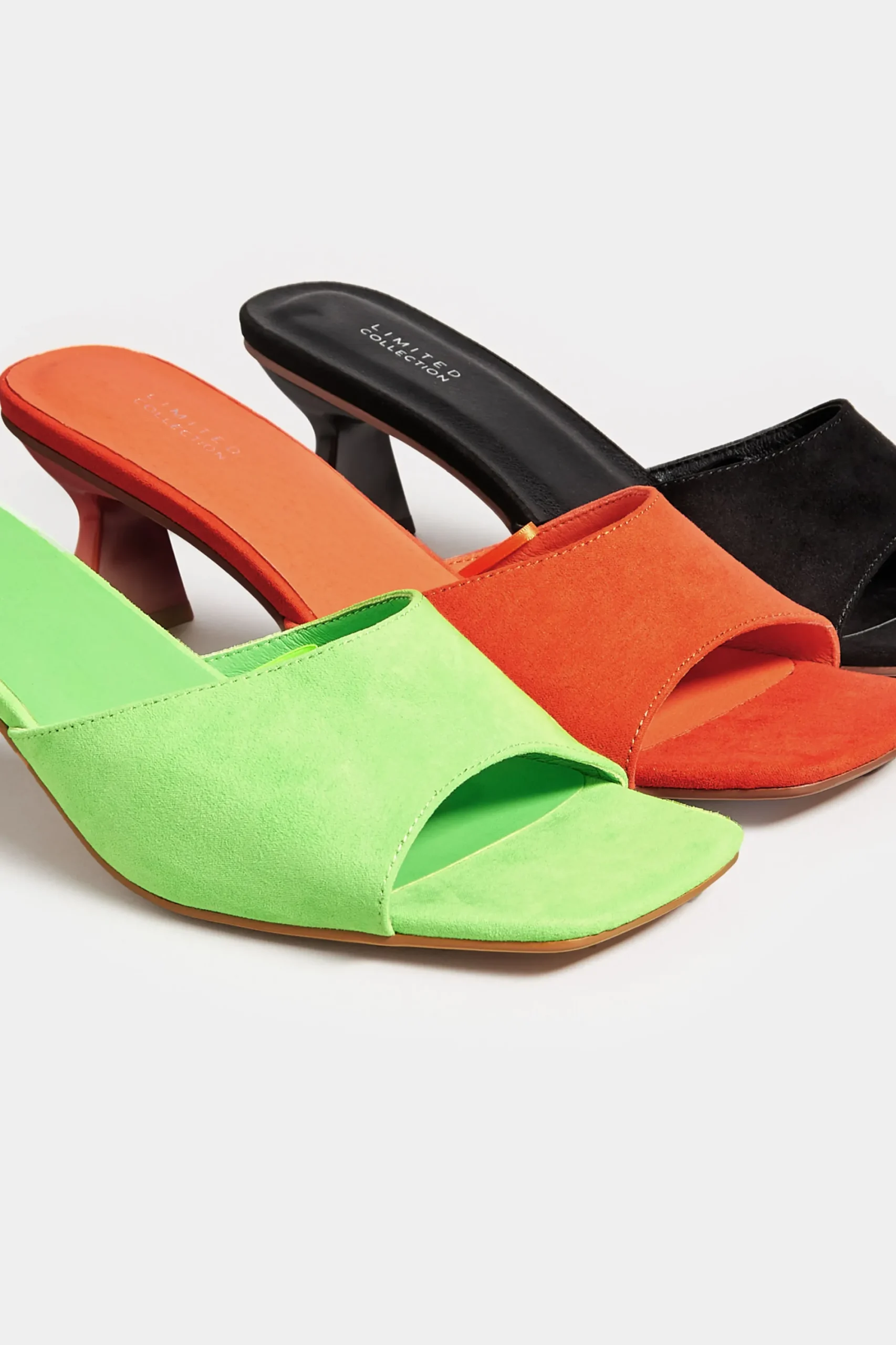 M&Co Limited Collection Limited Collection Green Kitten Heel Mule In Wide E Fit & Extra Wide Eee Fit>Women Mules & Sliders