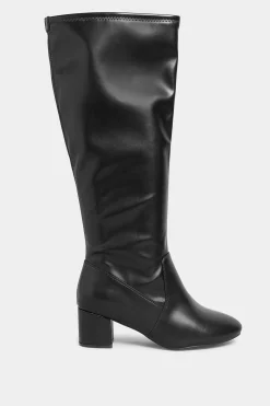 M&Co Limited Collection Limited Collection Black Stretch Heeled Knee High Boots In Wide E Fit & Extra Wide Eee Fit><noscript><img width=