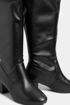 M&Co Limited Collection Limited Collection Black Stretch Heeled Knee High Boots In Wide E Fit & Extra Wide Eee Fit><noscript><img width=