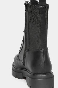 M&Co Limited Collection Limited Collection Black Chunky Sock Lace Up Boots In Wide E Fit & Extra Wide Eee Fit><noscript><img width=