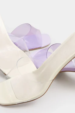 M&Co Limited Collection Limited Collection Lilac Purple & Clear Block Heel Mules In Extra Wide Eee Fit><noscript><img width=