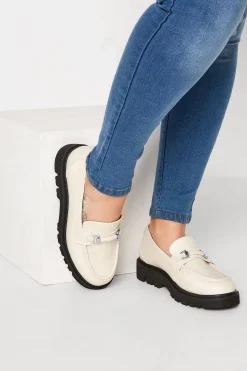 M&Co Limited Collection Limited Collection Cream Chunky Saddle Loafers In Extra Wide Eee Fit>Women Flat Shoes