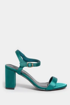 M&Co Limited Collection Limited Collection Dark Green Block Heel Sandal In Wide E Fit & Extra Wide Eee Fit><noscript><img width=
