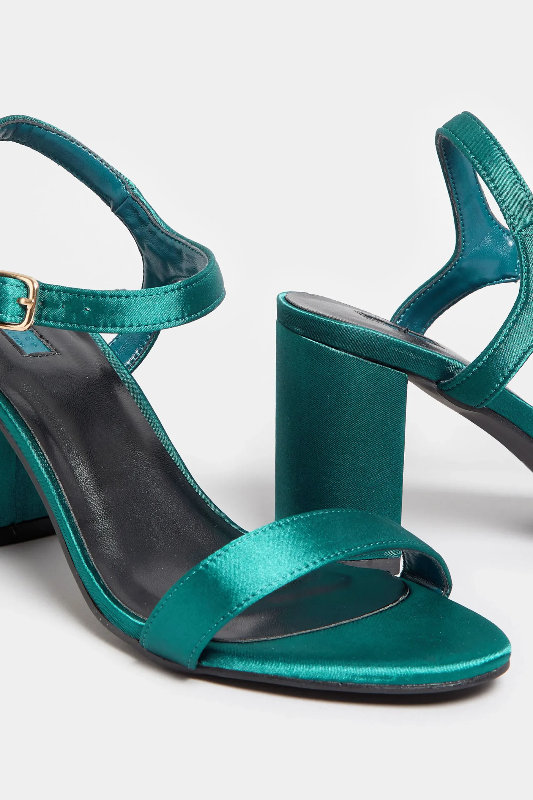 M&Co Limited Collection Limited Collection Dark Green Block Heel Sandal In Wide E Fit & Extra Wide Eee Fit>Women Heels