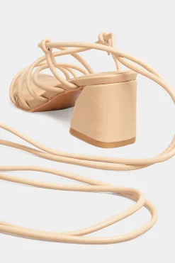 M&Co Limited Collection Limited Collection Beige Brown Lace Up Block Heels In Extra Wide Eee Fit><noscript><img width=