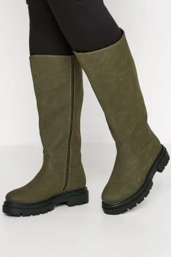 M&Co Limited Collection Limited Collection Khaki Green Chunky Calf Boots In Extra Wide Eee Fit>Women Boots
