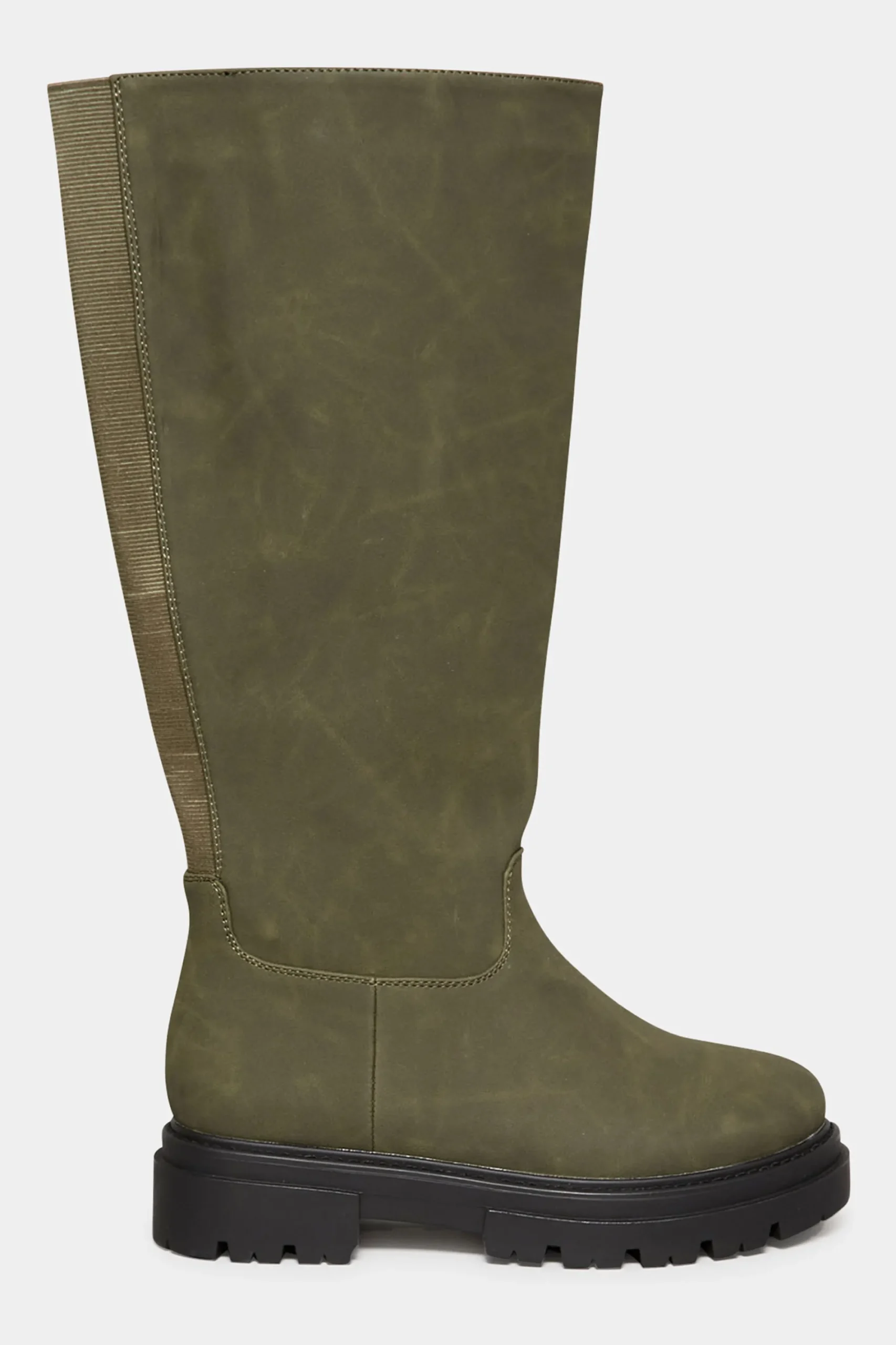 M&Co Limited Collection Limited Collection Khaki Green Chunky Calf Boots In Extra Wide Eee Fit>Women Boots