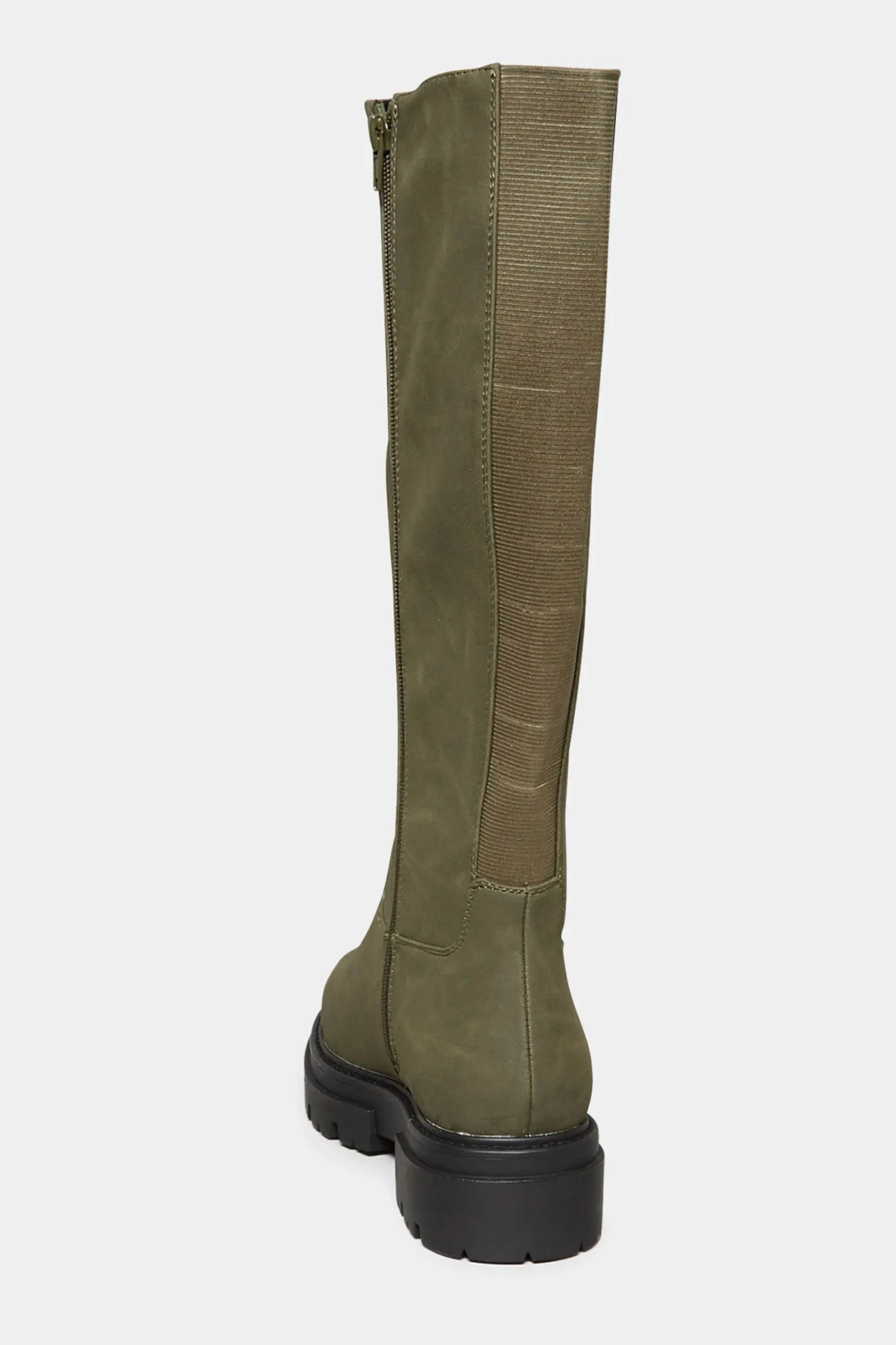 M&Co Limited Collection Limited Collection Khaki Green Chunky Calf Boots In Extra Wide Eee Fit>Women Boots