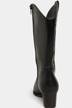 M&Co Limited Collection Limited Collection Black Cowboy Boots In Extra Wide Eee Fit><noscript><img width=