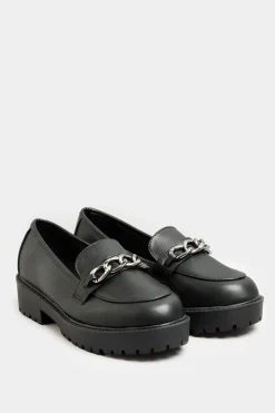M&Co Limited Collection Limited Collection Black Chunky Loafers In Wide E Fit & Extra Wide Eee Fit>Women Flat Shoes