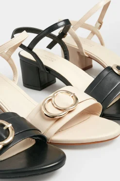 M&Co Limited Collection Limited Collection Beige Brown Buckle Block Heeled Sandal In Wide E Fit & Extra Wide Eee Fit><noscript><img width=