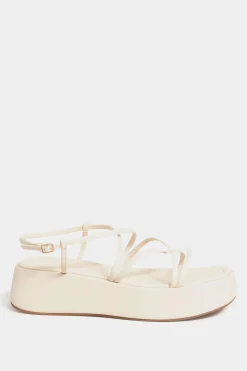 M&Co Limited Collection Limited Collection White Strappy Flatform Sandals In Extra Wide Eee Fit><noscript><img width=