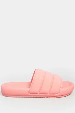 M&Co Limited Collection Limited Collection Pink Padded Sliders In Wide E Fit><noscript><img width=