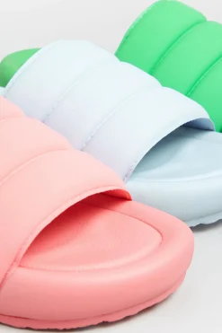 M&Co Limited Collection Limited Collection Pink Padded Sliders In Wide E Fit><noscript><img width=