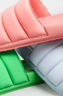 M&Co Limited Collection Limited Collection Pink Padded Sliders In Wide E Fit><noscript><img width=