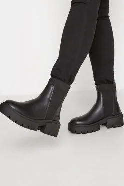 M&Co Limited Collection Limited Collection Black Chunky Chelsea Ankle Boots In Wide E Fit>Women Boots