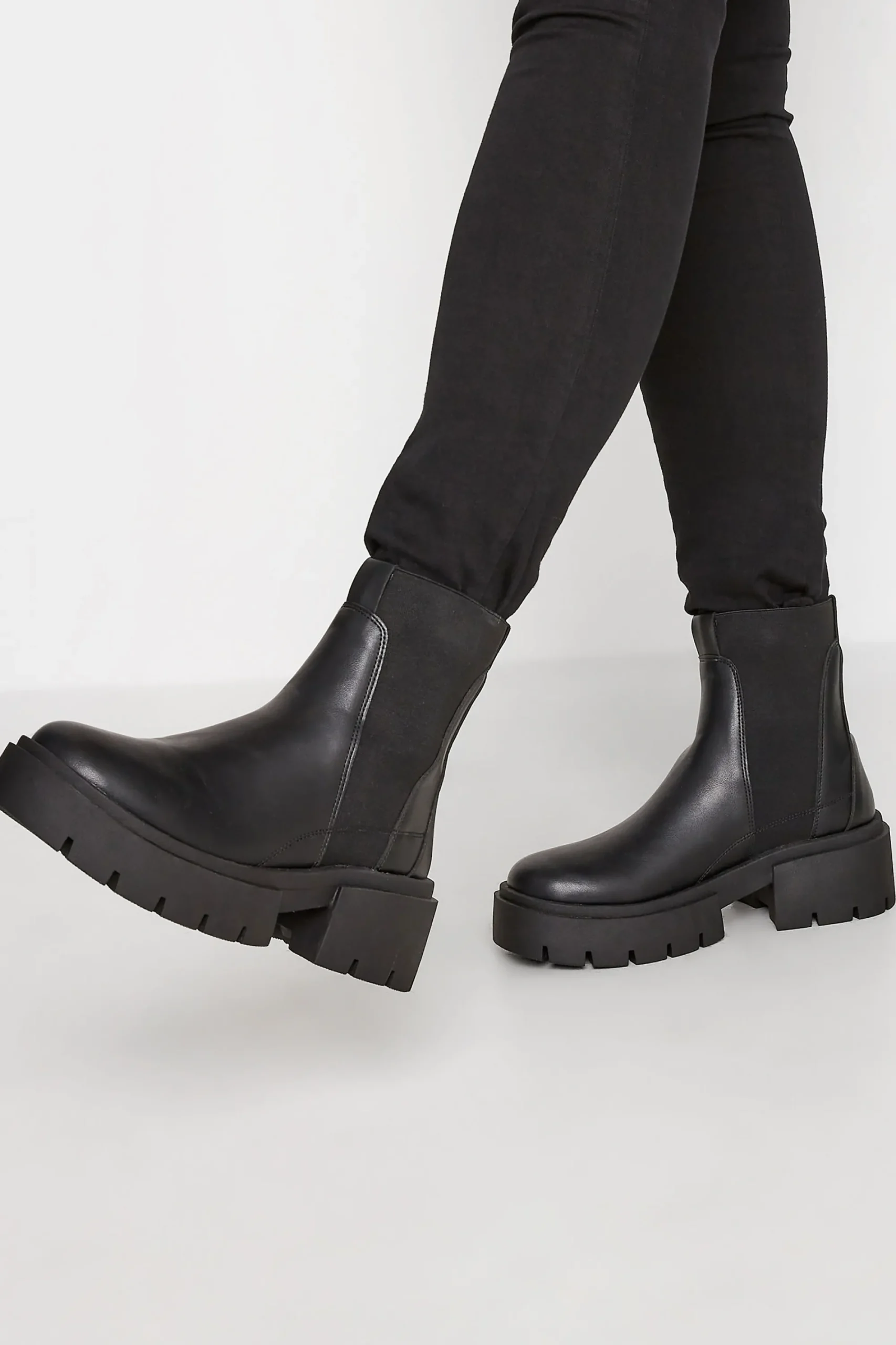 M&Co Limited Collection Limited Collection Black Chunky Chelsea Ankle Boots In Wide E Fit>Women Boots