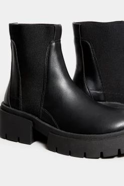 M&Co Limited Collection Limited Collection Black Chunky Chelsea Ankle Boots In Wide E Fit><noscript><img width=