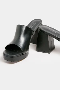 M&Co Limited Collection Limited Collection Black Platform Block Mule Sandal Heels In Wide E Fit & Extra Wide Eee Fit><noscript><img width=