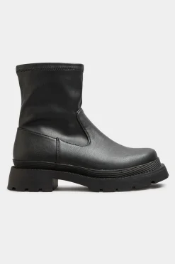 M&Co Limited Collection Limited Collection Black Chunky Sock Boots In Extra Wide Eee Fit><noscript><img width=