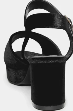 M&Co Limited Collection Limited Collection Black Velvet Platform Heels In Wide E Fit & Extra Wide Eee Fit><noscript><img width=