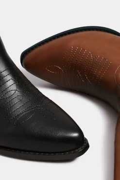 M&Co Limited Collection Limited Collection Tan Brown Cowboy Boots In Extra Wide Eee Fit><noscript><img width=