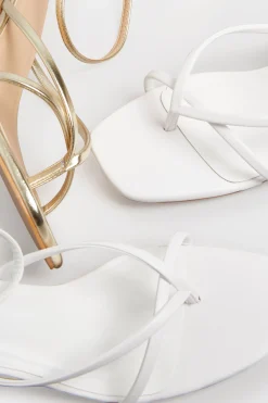M&Co Limited Collection Limited Collection White Mid Toe Post Heeled Sandals In Extra Wide Eee Fit><noscript><img width=