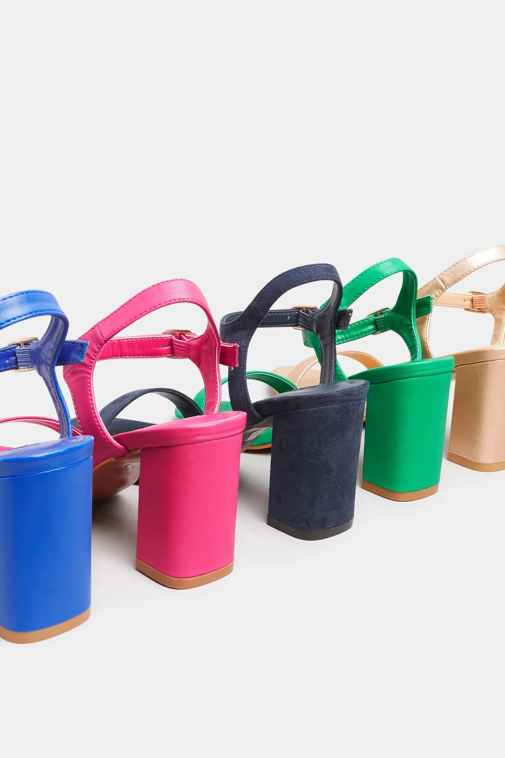 M&Co Limited Collection Limited Collection Hot Pink Block Heel Sandal In Wide E Fit & Extra Wide Fit>Women Heels