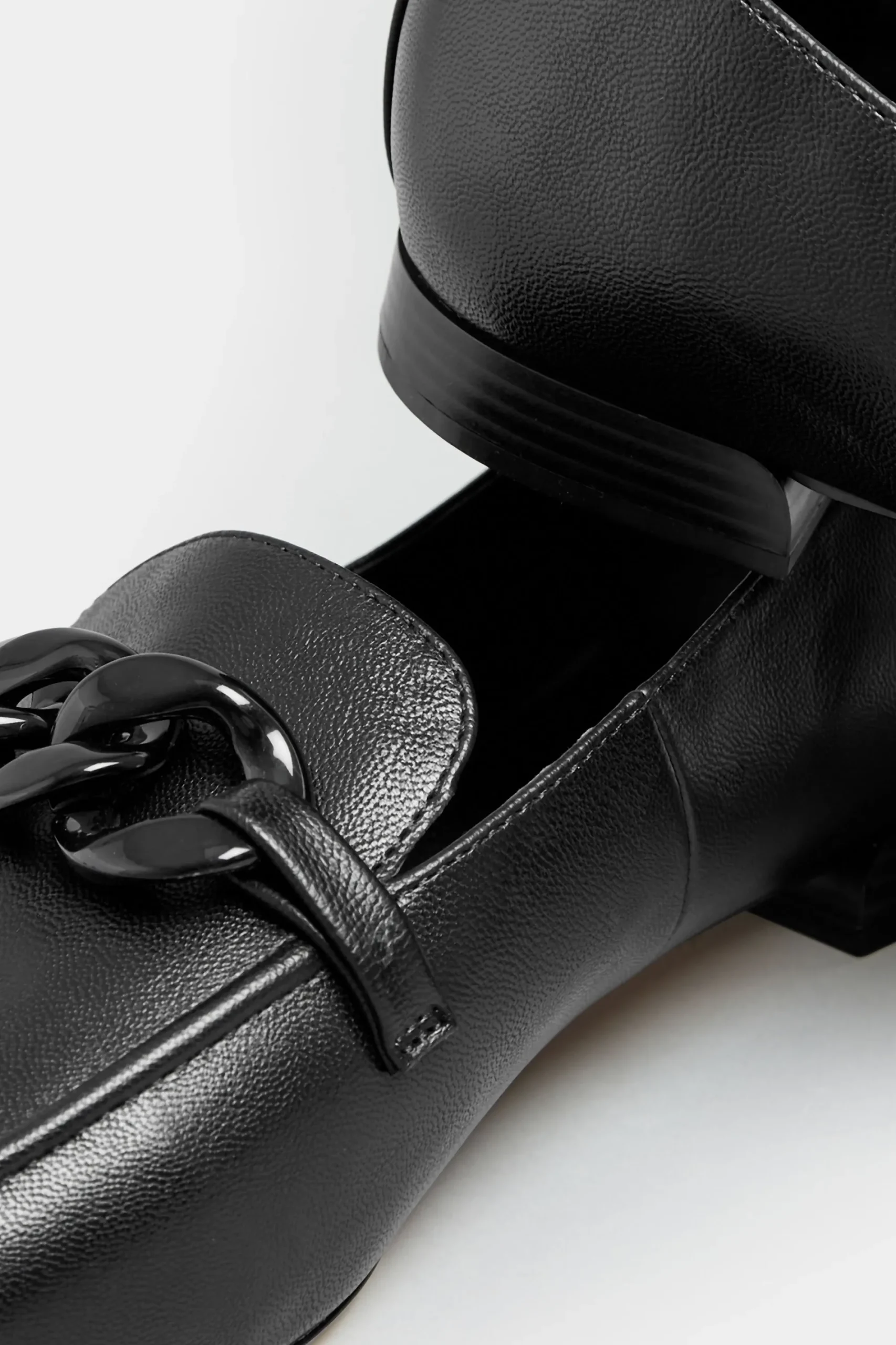 M&Co Limited Collection Limited Collection Black Chain Loafers In Wide E Fit>Women Flat Shoes