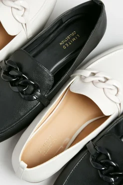 M&Co Limited Collection Limited Collection Black Chain Loafers In Wide E Fit><noscript><img width=