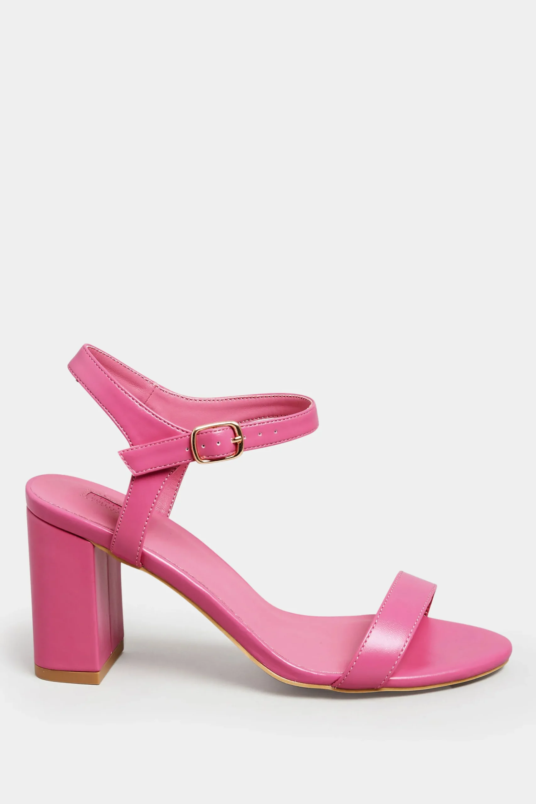 M&Co Limited Collection Limited Collection Pink Block Heel Sandal In Wide E Fit & Extra Wide Fit>Women Heels