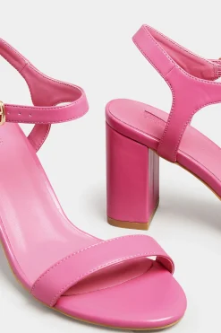 M&Co Limited Collection Limited Collection Pink Block Heel Sandal In Wide E Fit & Extra Wide Fit><noscript><img width=