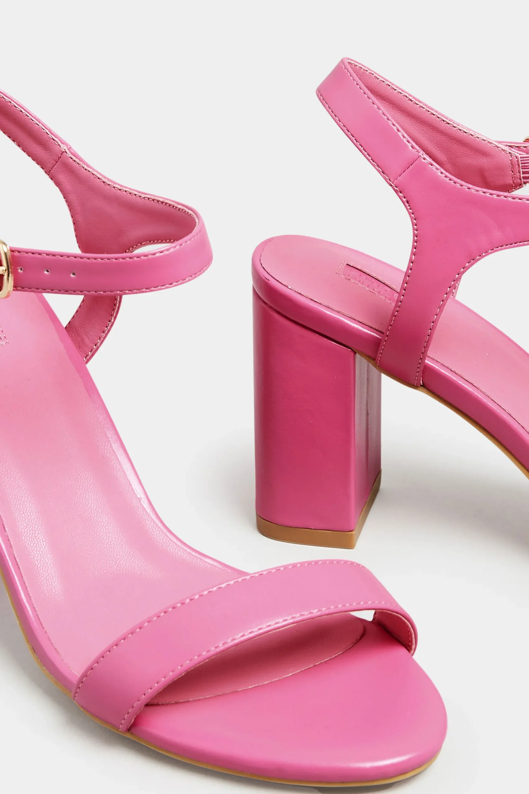 M&Co Limited Collection Limited Collection Pink Block Heel Sandal In Wide E Fit & Extra Wide Fit>Women Heels