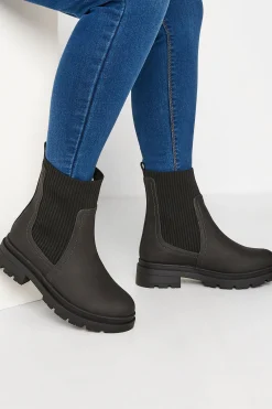 M&Co Limited Collection Limited Collection Black Sock Chelsea Boots In Wide E Fit & Extra Wide Eee Fit>Women Boots
