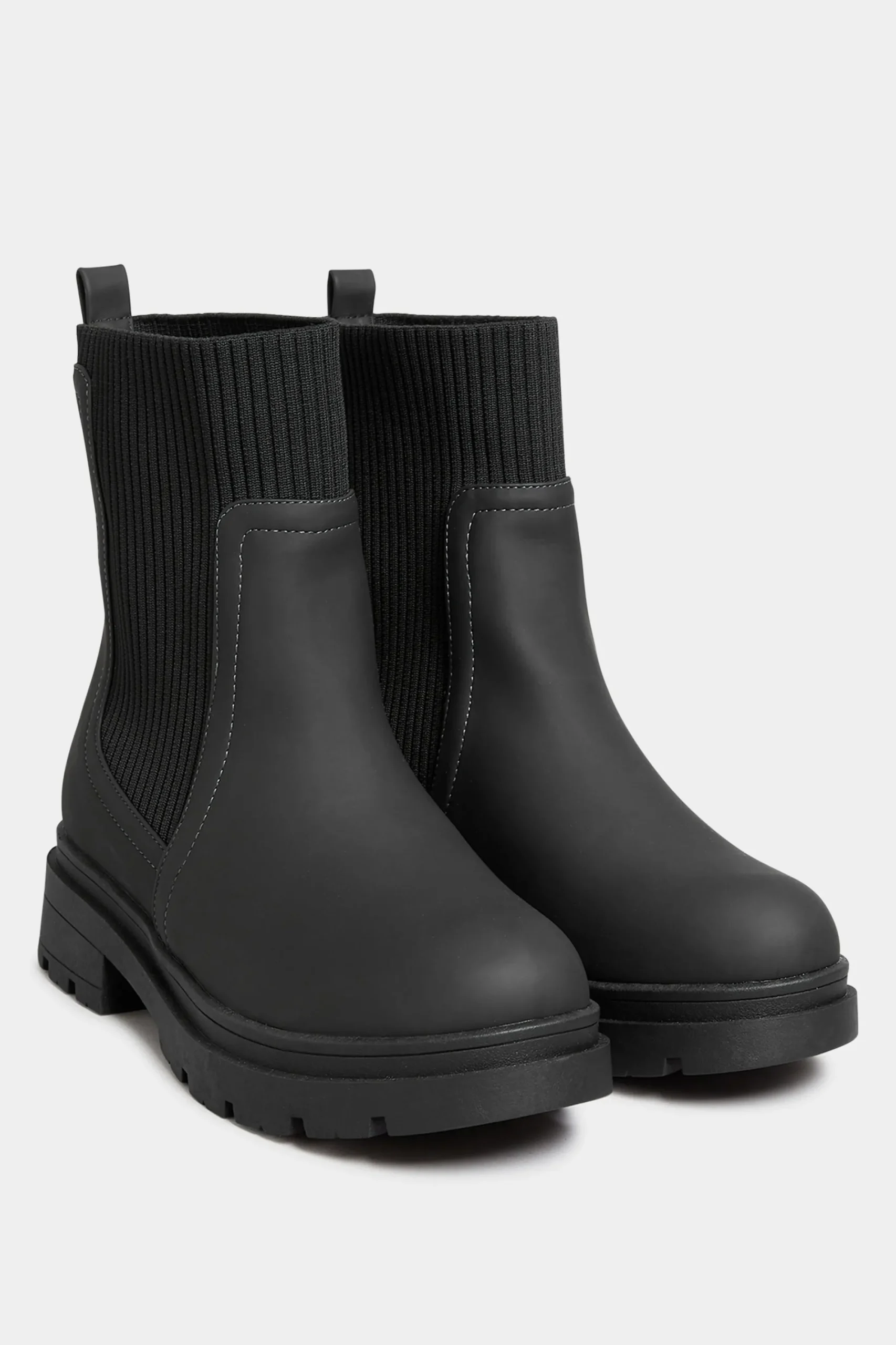 M&Co Limited Collection Limited Collection Black Sock Chelsea Boots In Wide E Fit & Extra Wide Eee Fit>Women Boots