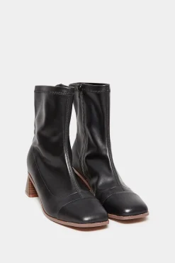 M&Co Limited Collection Limited Collection Black Square Toe Block Heel Boots In Extra Wide Eee Fit>Women Boots