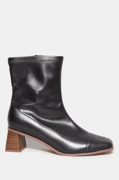 M&Co Limited Collection Limited Collection Black Square Toe Block Heel Boots In Extra Wide Eee Fit><noscript><img width=