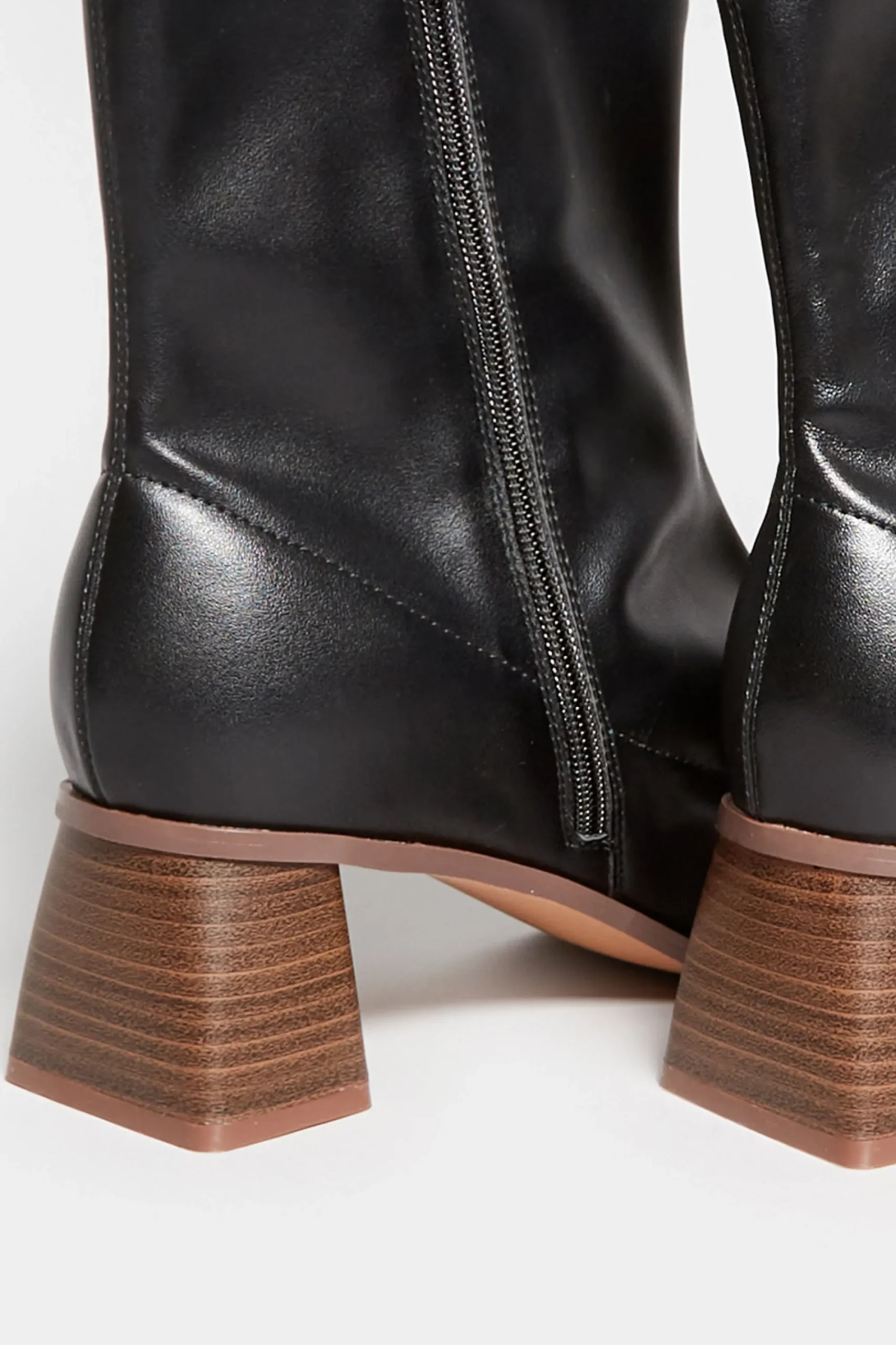 M&Co Limited Collection Limited Collection Black Square Toe Block Heel Boots In Extra Wide Eee Fit>Women Boots