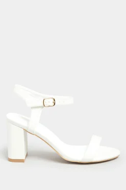 M&Co Limited Collection Limited Collection White Block Heel Sandal In Wide E Fit & Extra Wide Fit><noscript><img width=