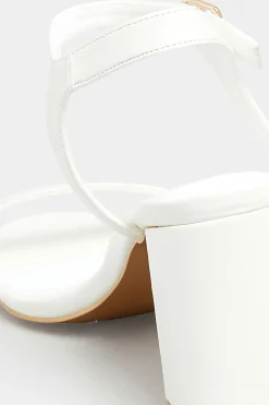 M&Co Limited Collection Limited Collection White Block Heel Sandal In Wide E Fit & Extra Wide Fit><noscript><img width=